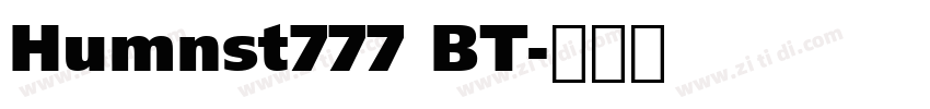 Humnst777 BT字体转换
